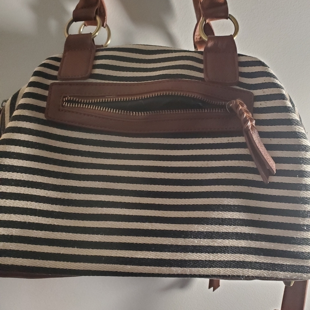 MMS Design Studio Striped Multicolor Handbag - Picture 16 of 16